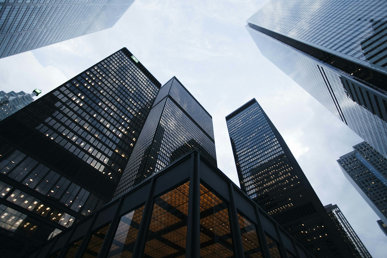 Multi-story commercial glass curtain wall